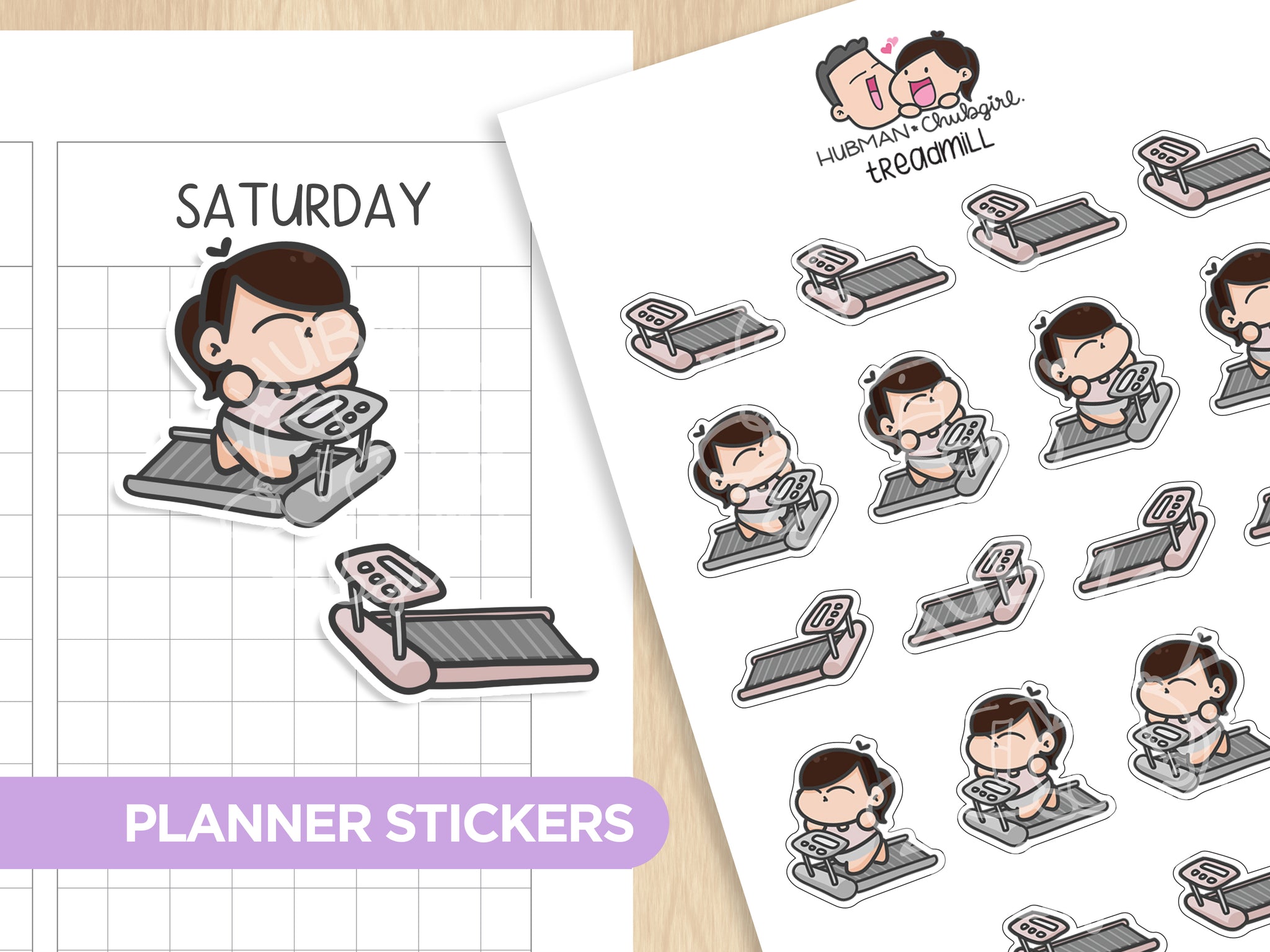 Gym & Workout Sticker Set – Hubman and Chubgirl