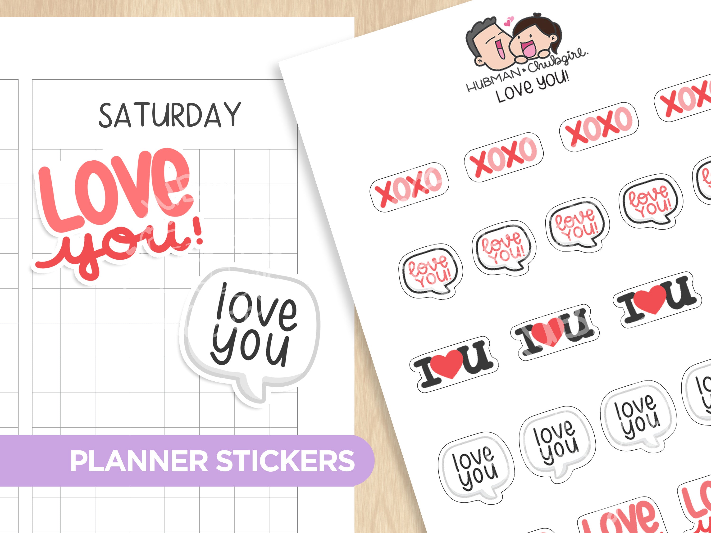 Love You! Planner Stickers