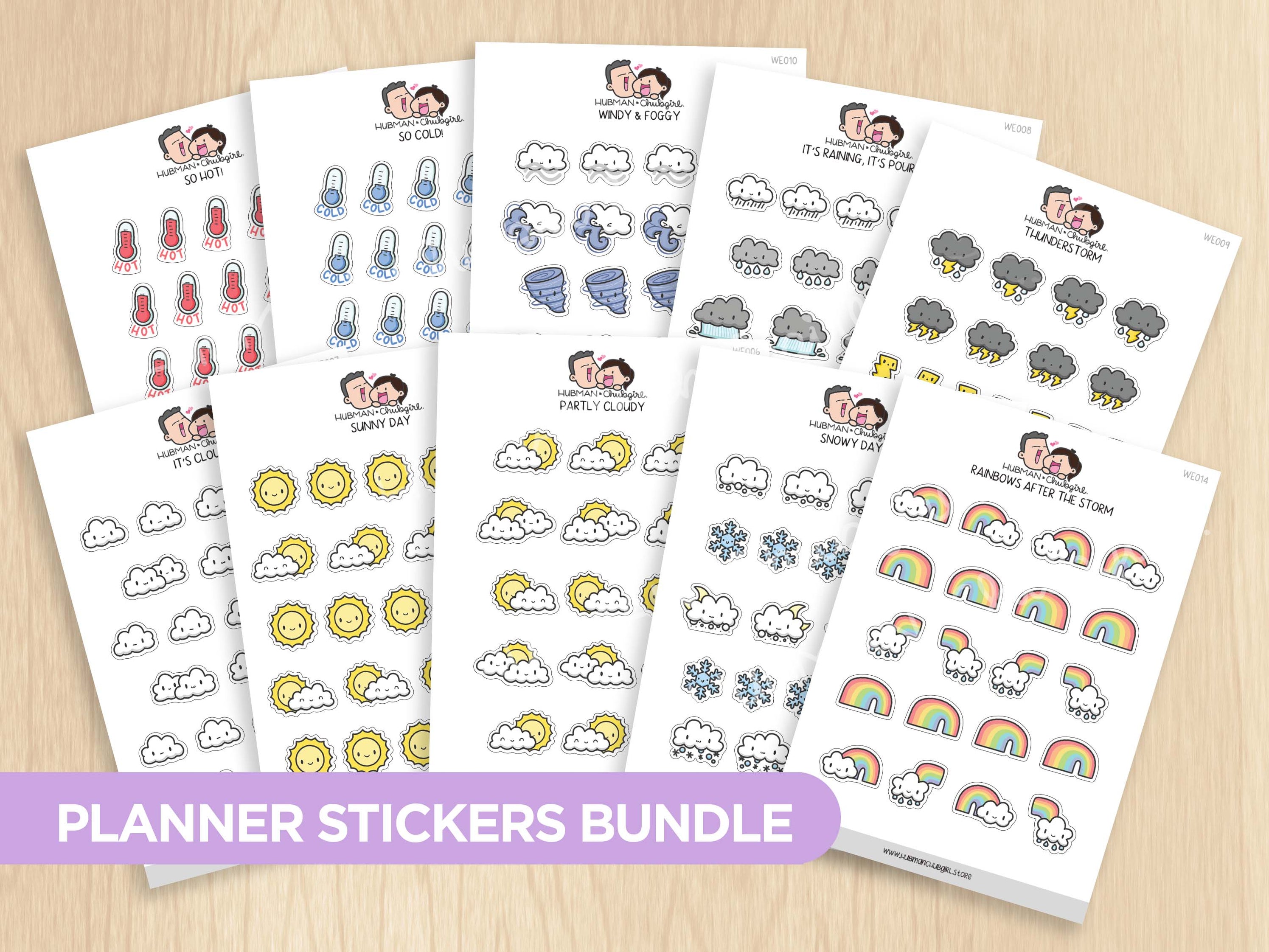 Weather Tracker Planner Sticker Set – Hubman and Chubgirl