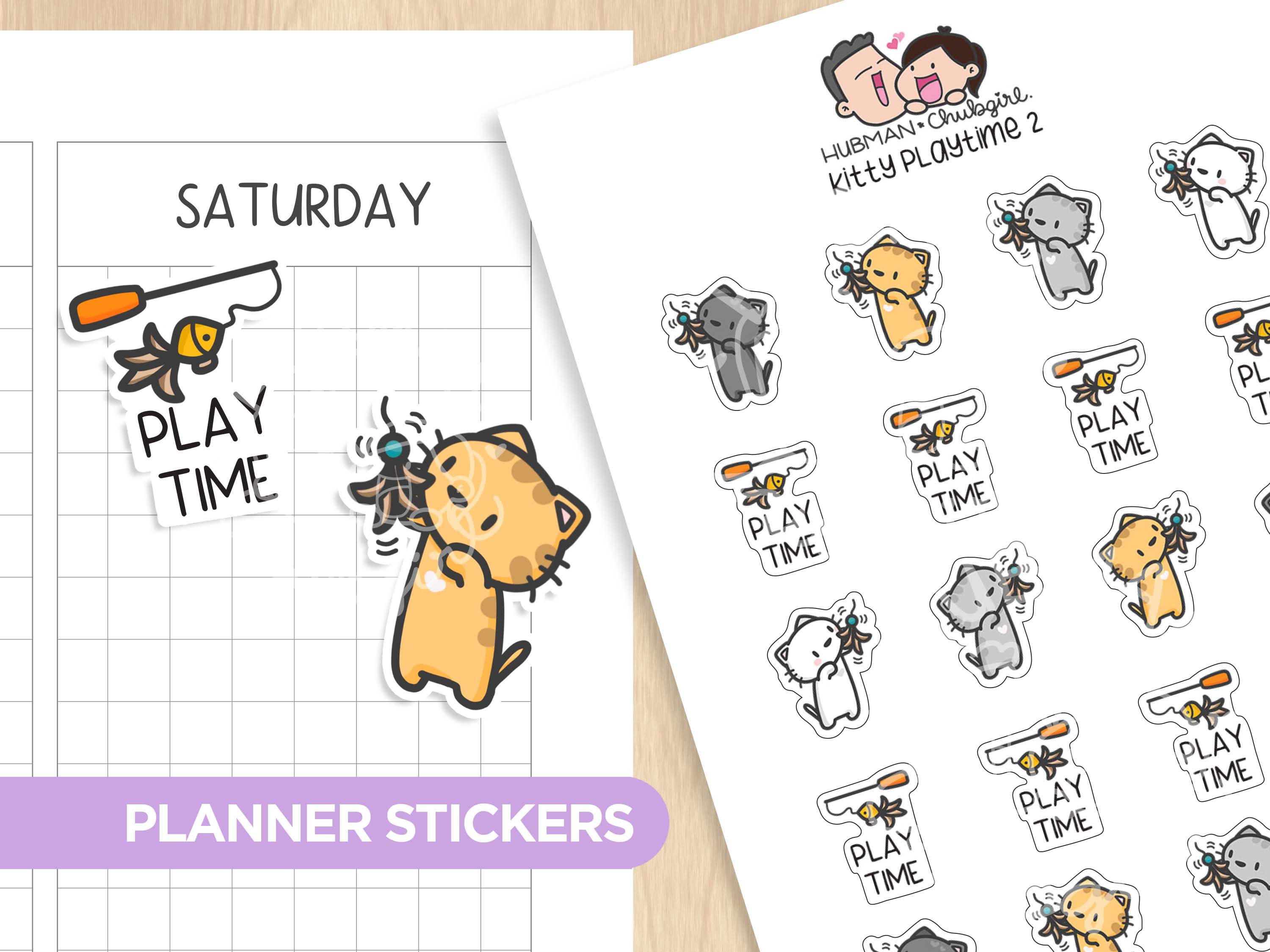 Kitty Playtime 2 Planner Stickers