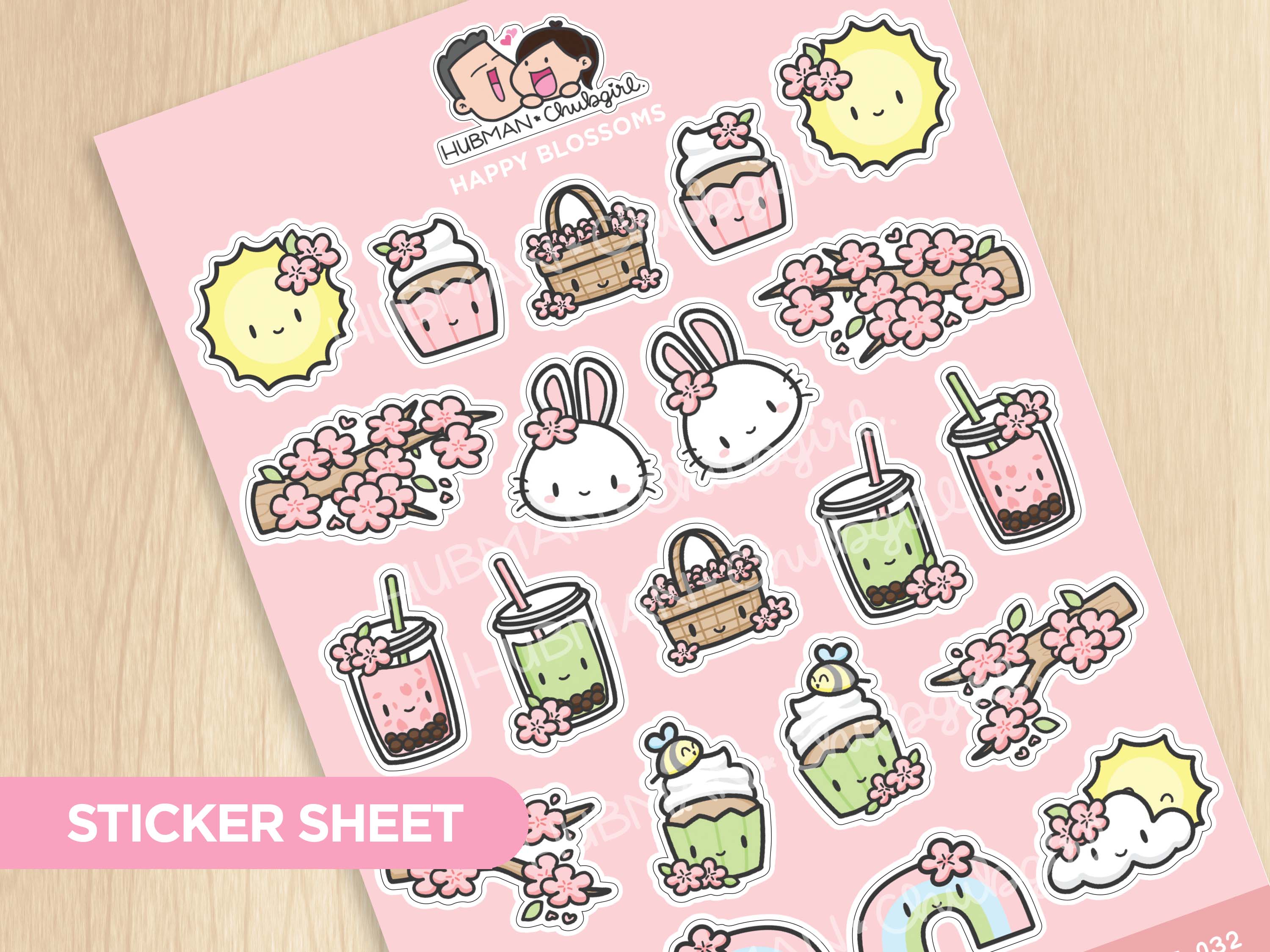 Sticker Sheet - Happy Blossoms