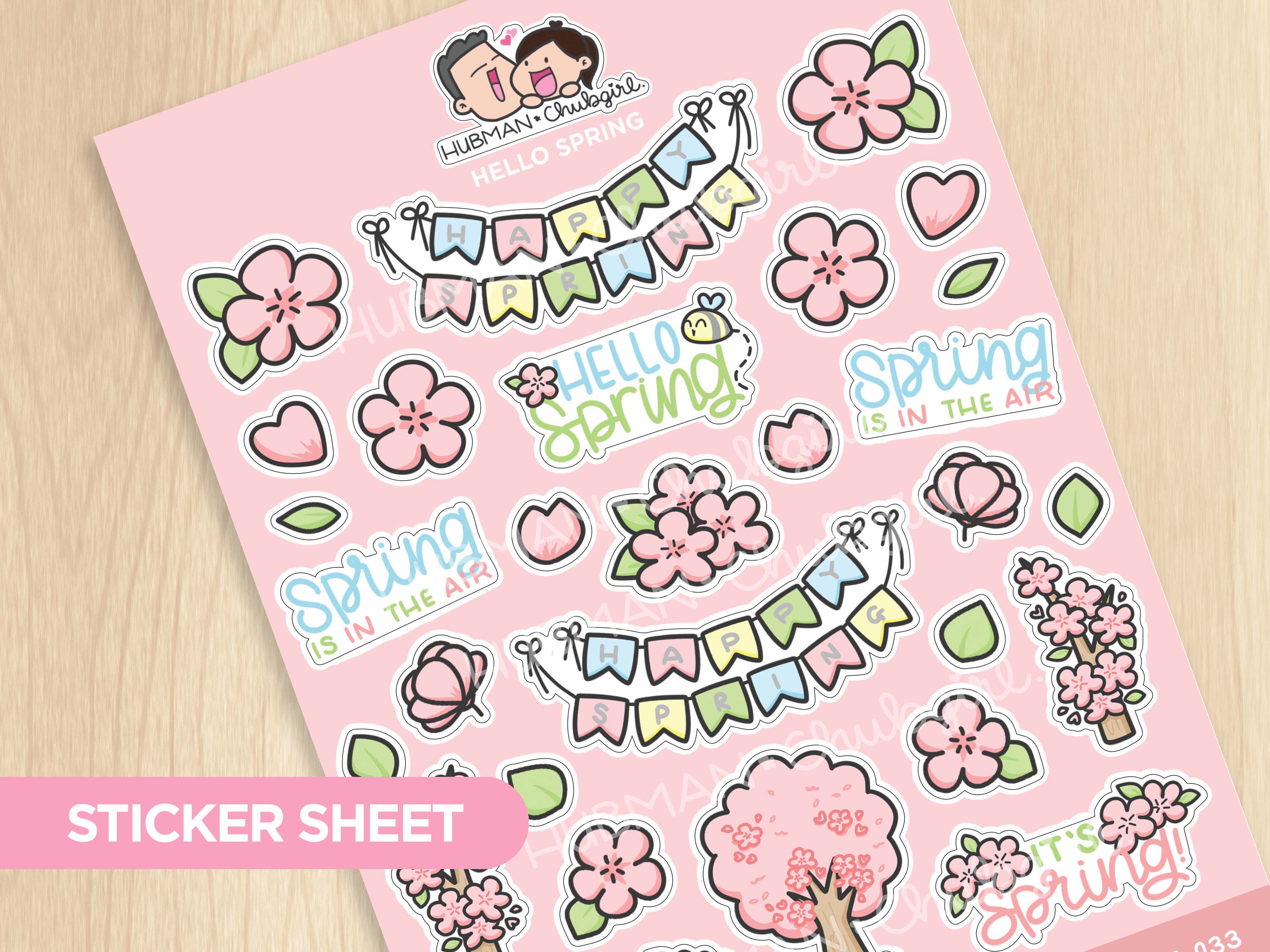 Sticker Sheet - Hello Spring