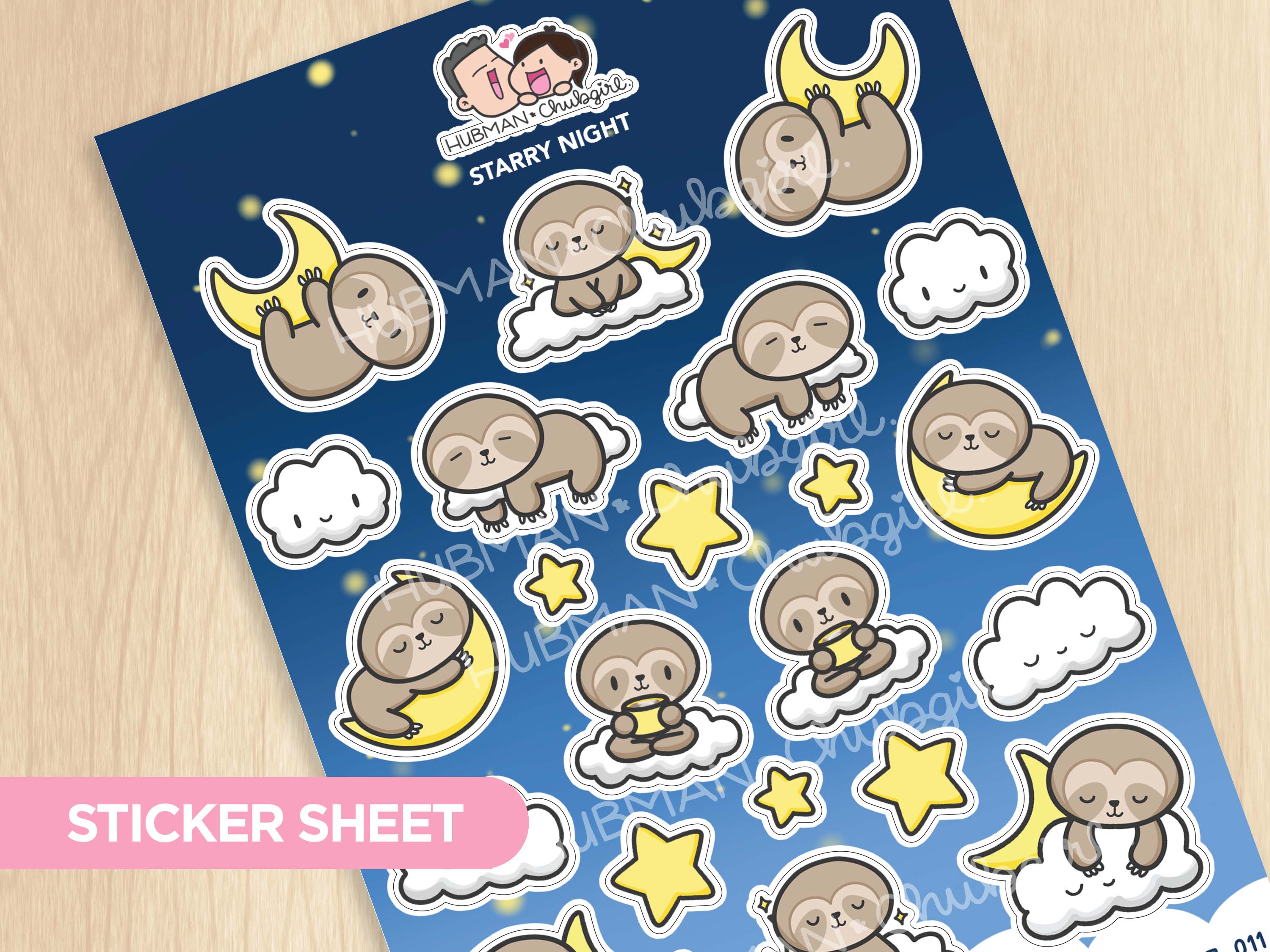 Sticker Sheet - Starry Night