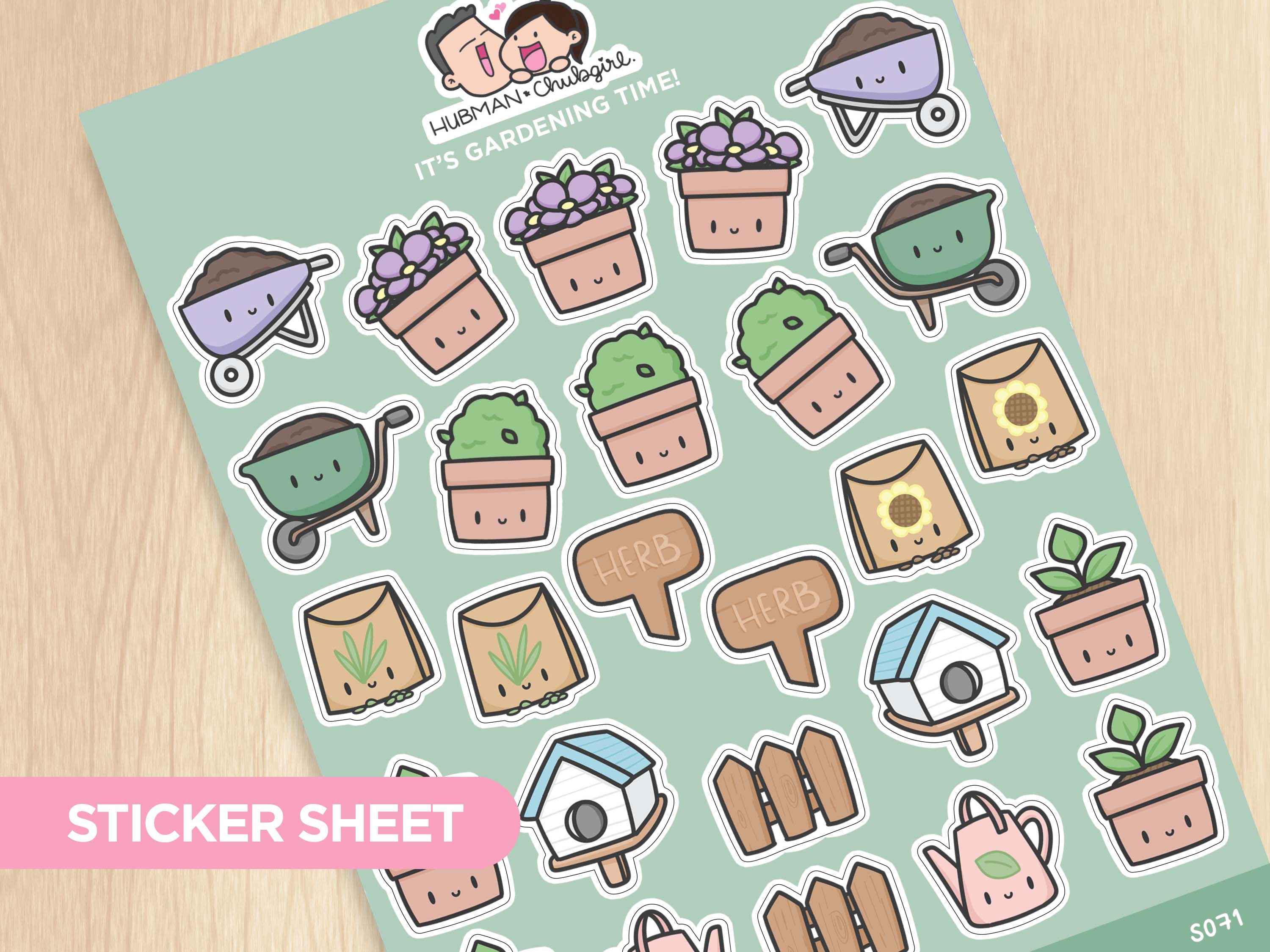 Gardening Sticker Set