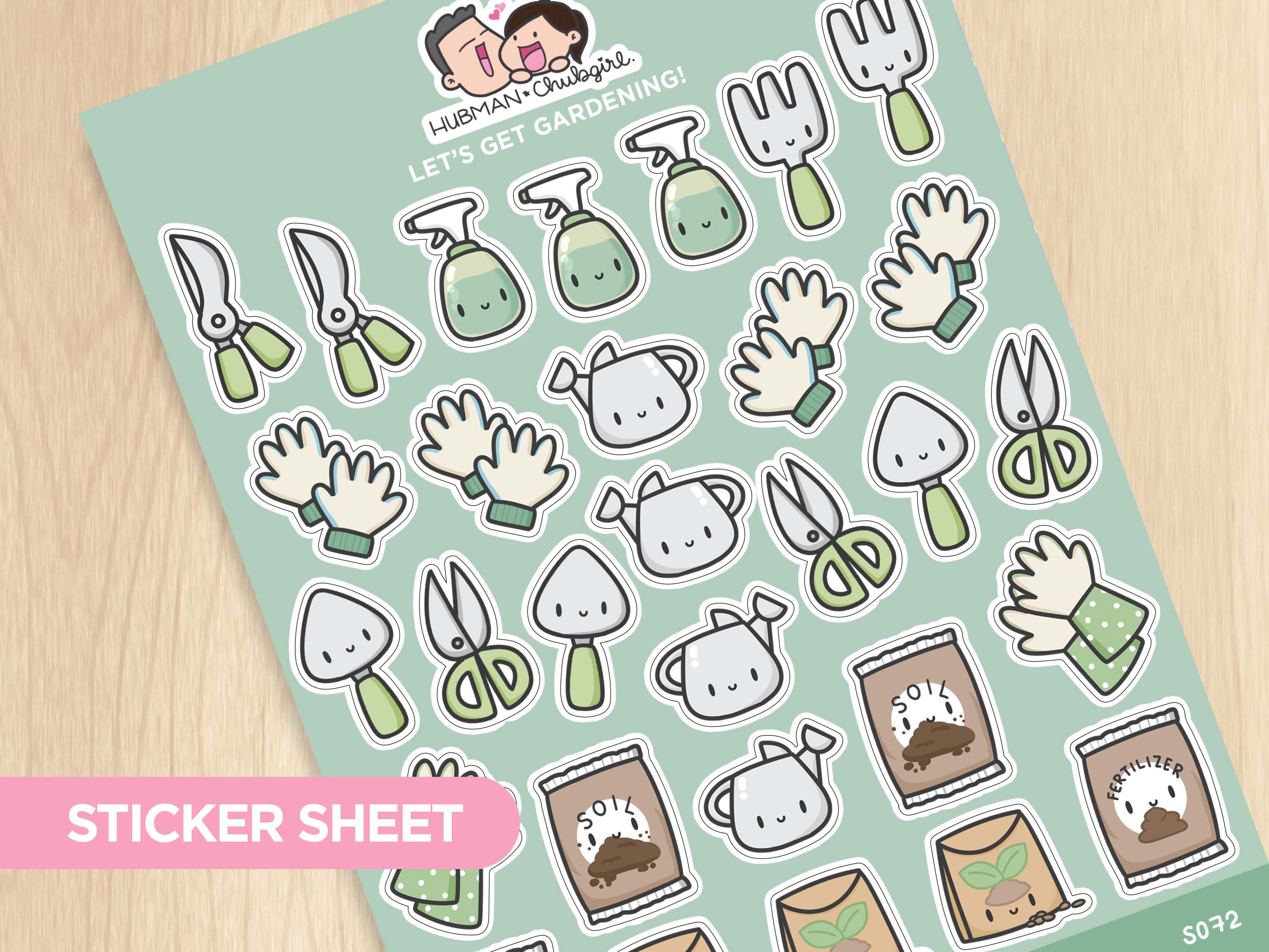 Gardening Sticker Set