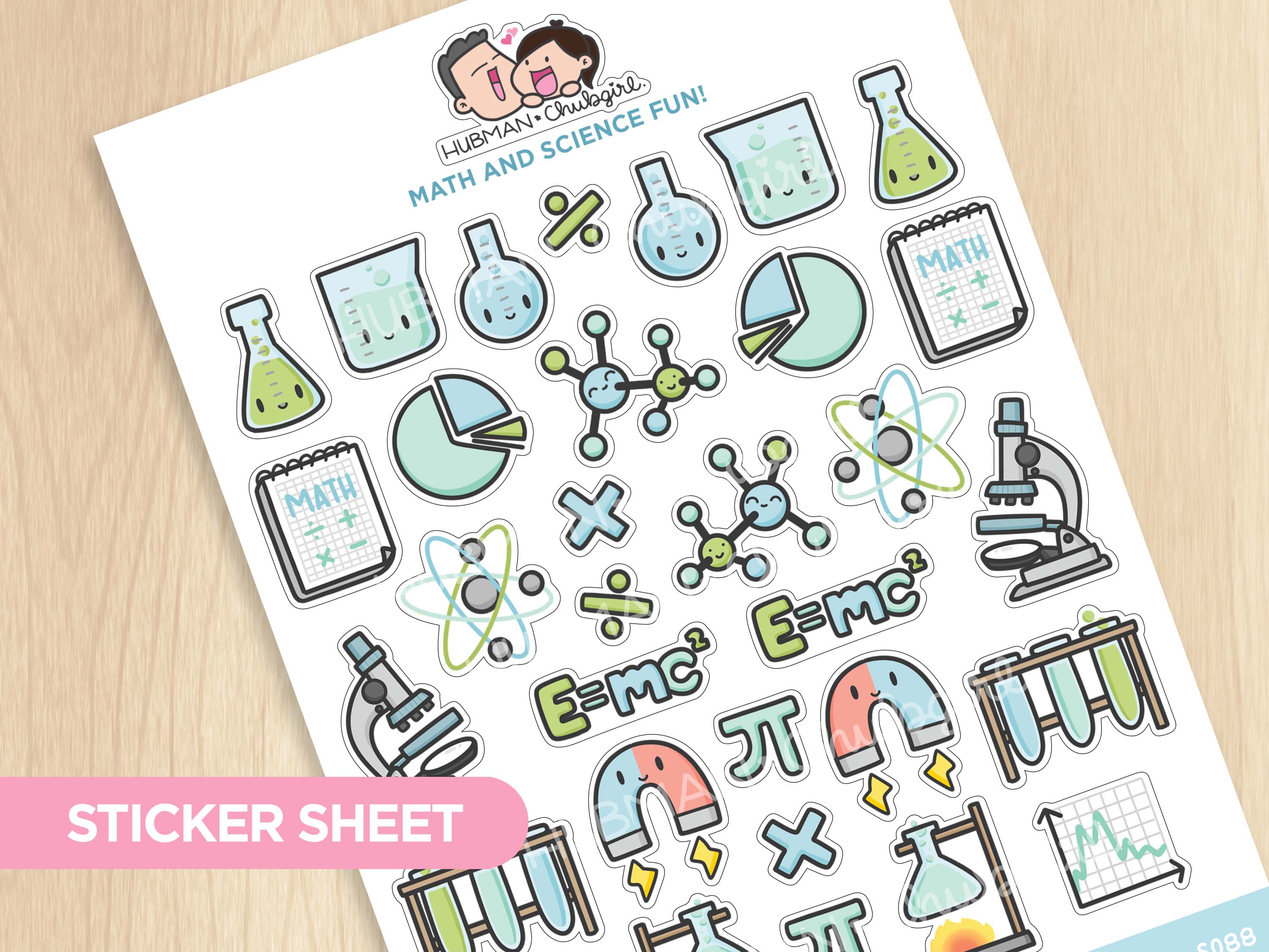 Sticker Sheet - Math & Science Fun!