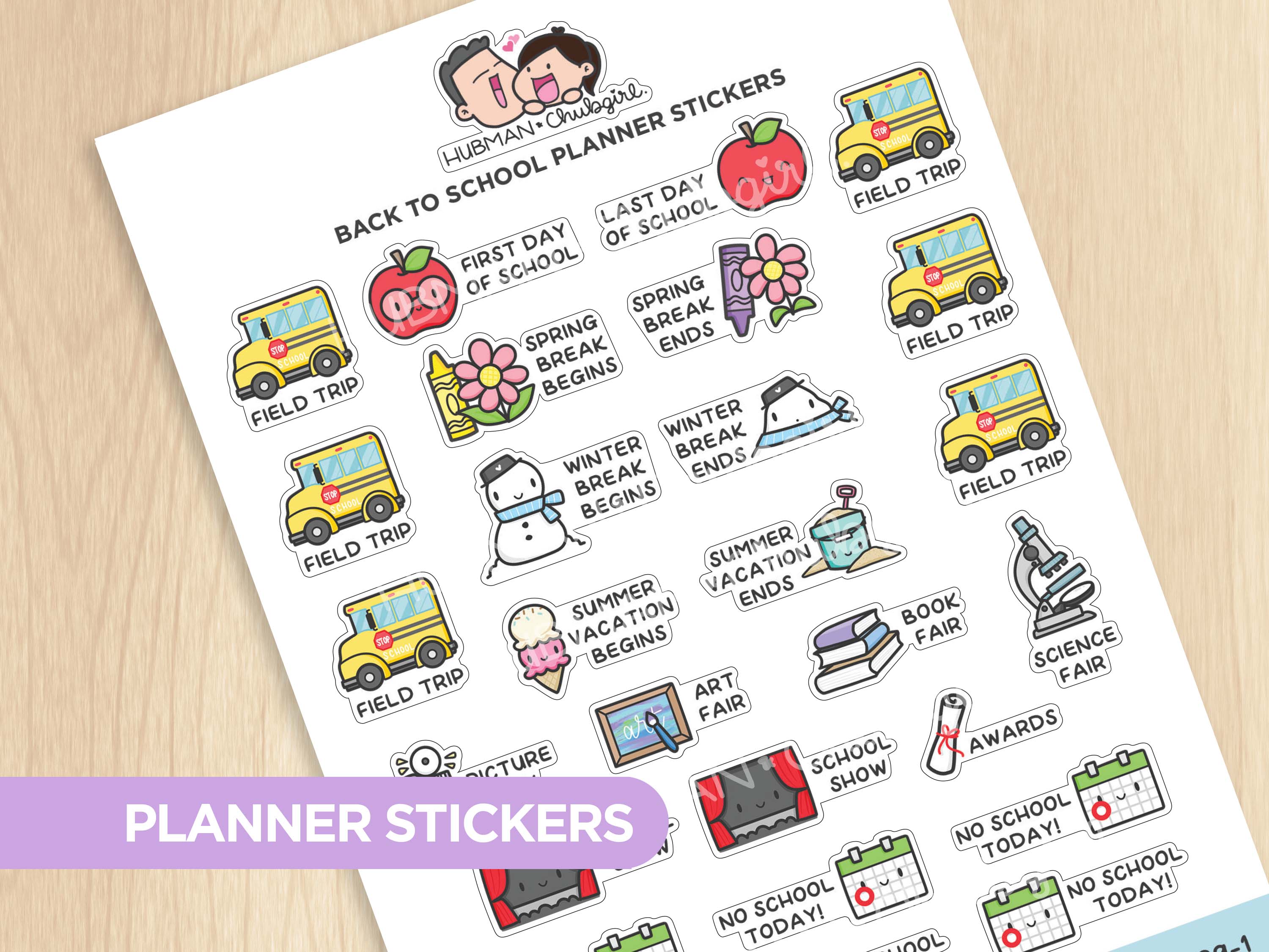 Back to School Planner Stickers