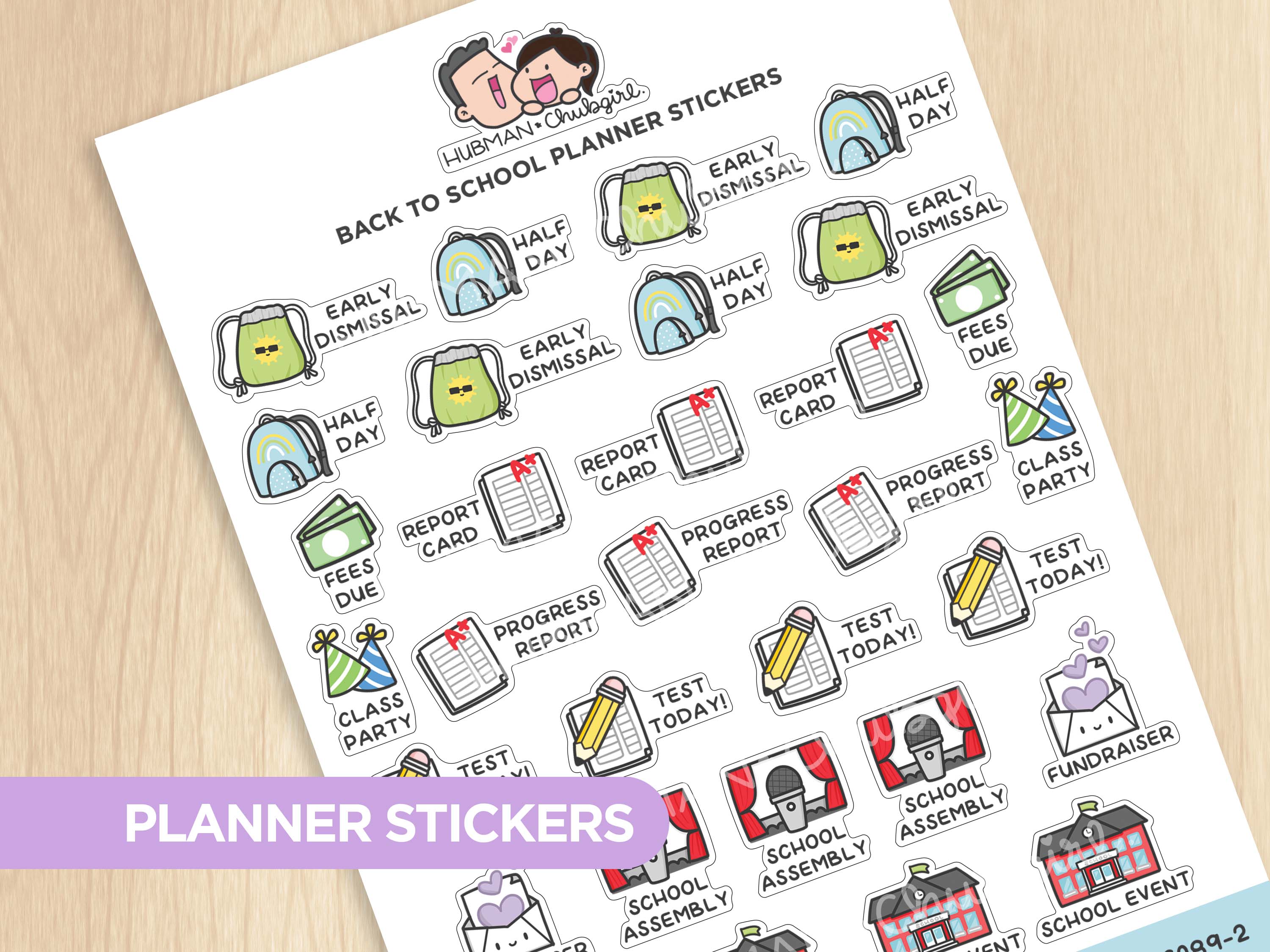Back to School Planner Stickers