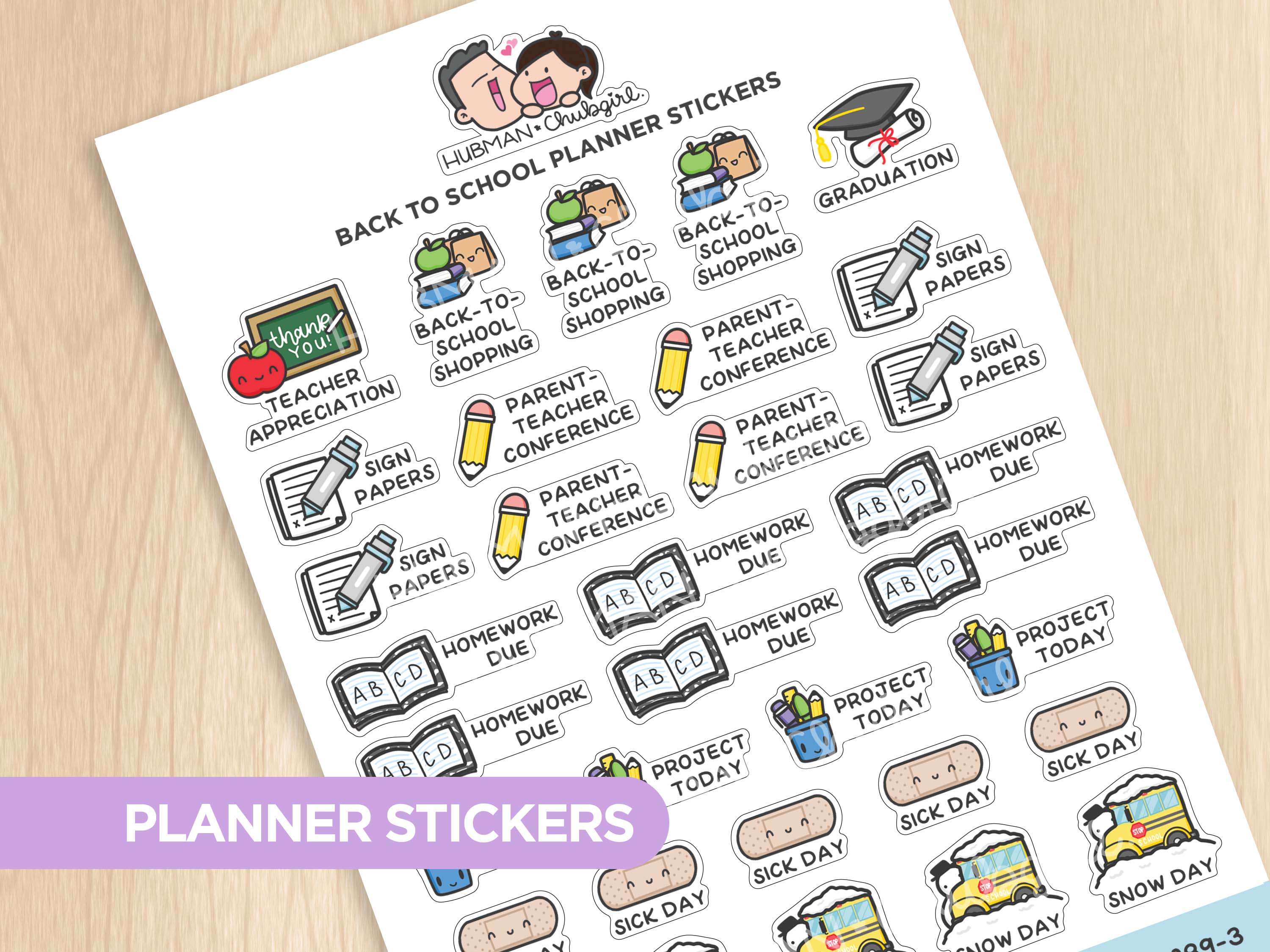 Back to School Planner Stickers
