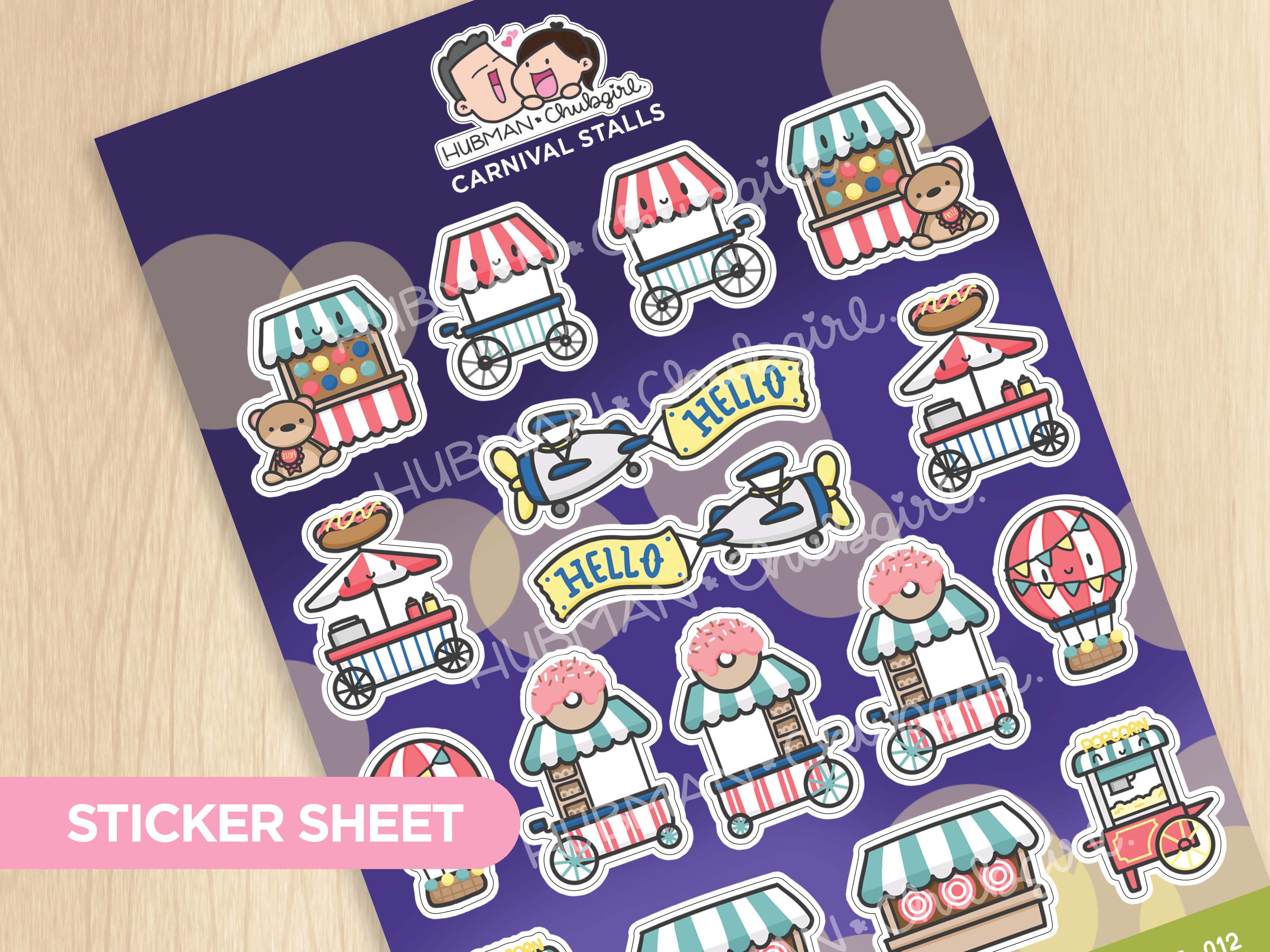 Carnival Stalls Sticker Sheet