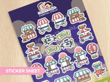 Carnival Stalls Sticker Sheet