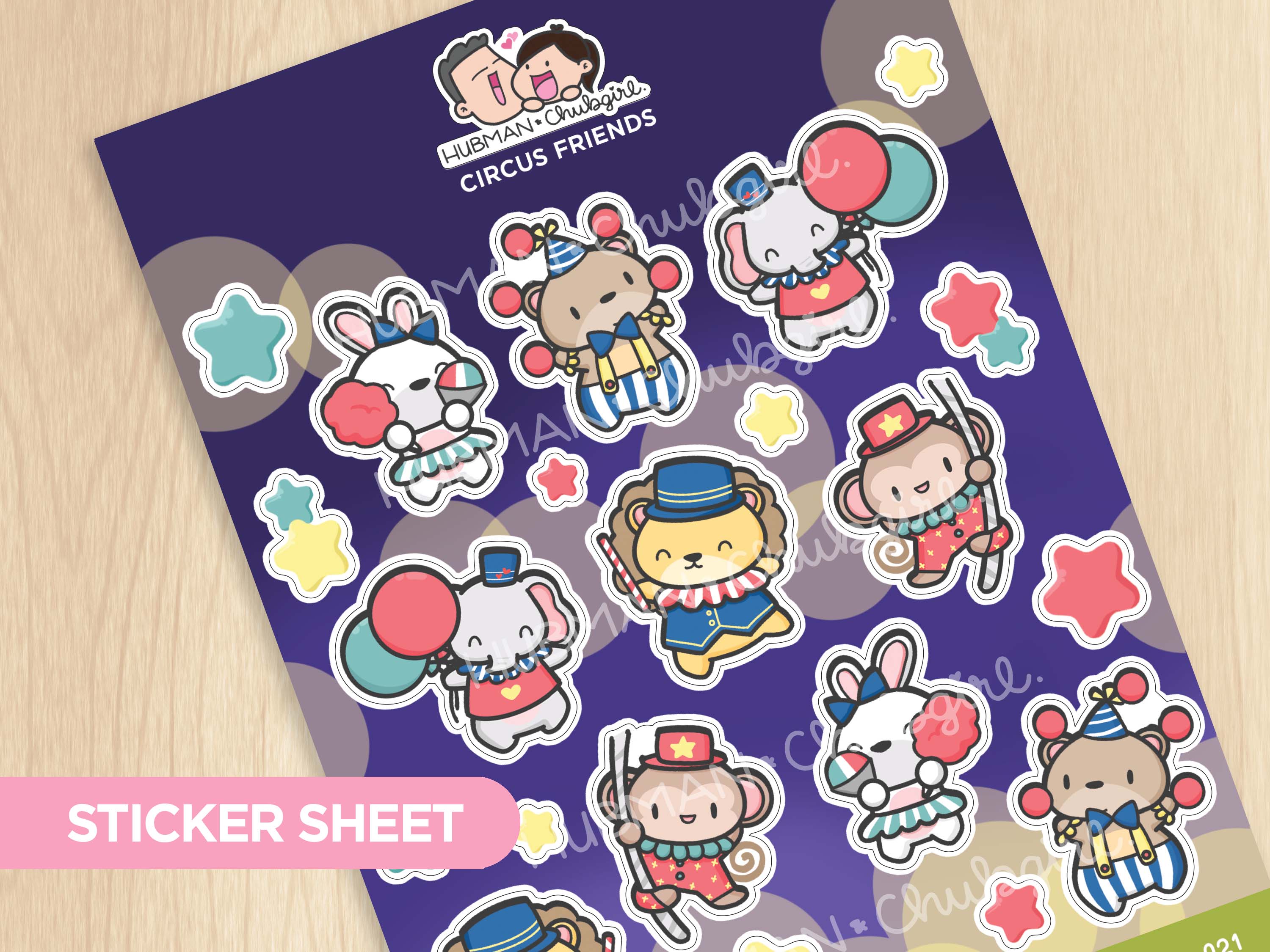 Circus Friends Sticker Sheet