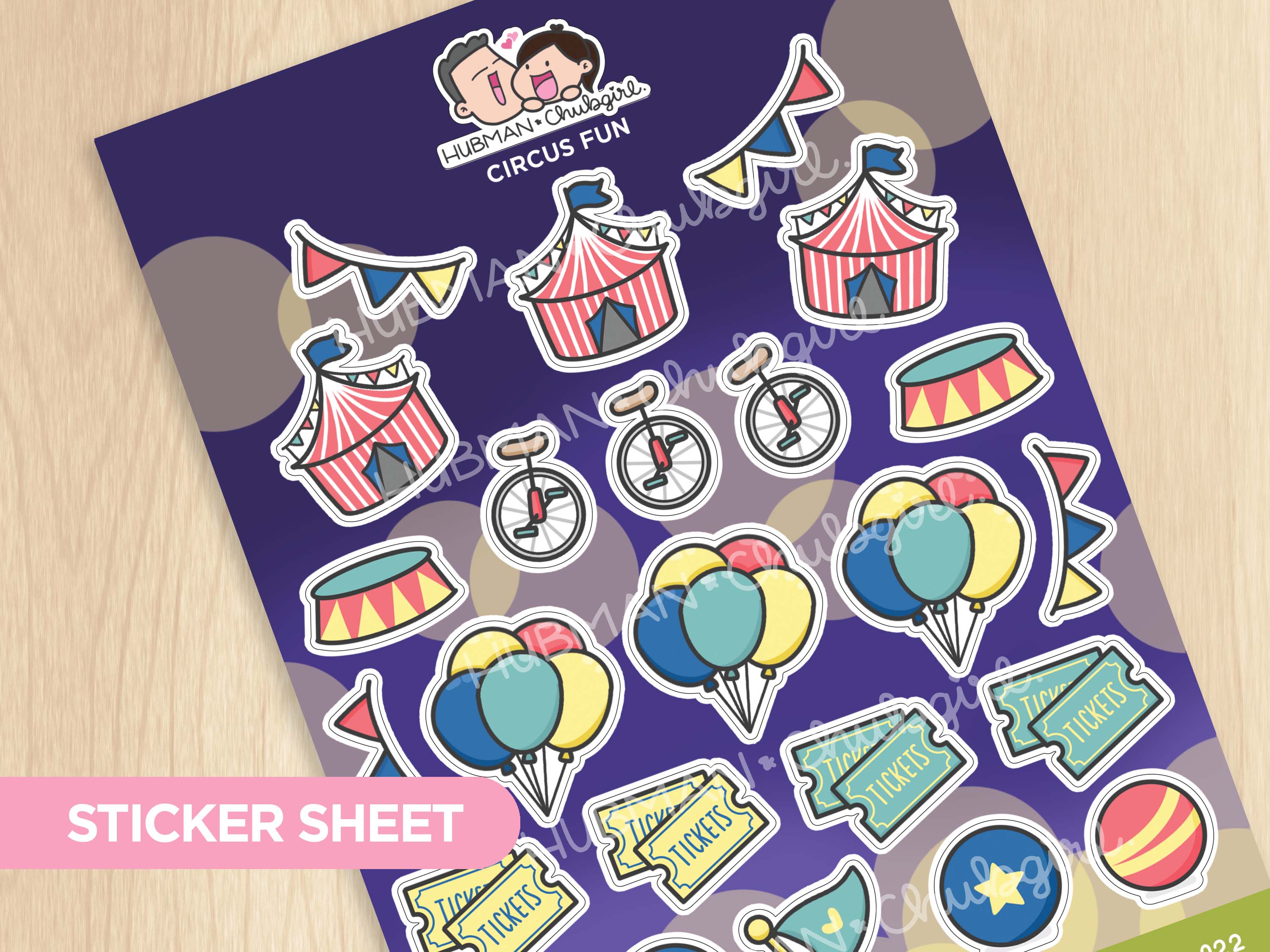 Circus Friends Sticker Set