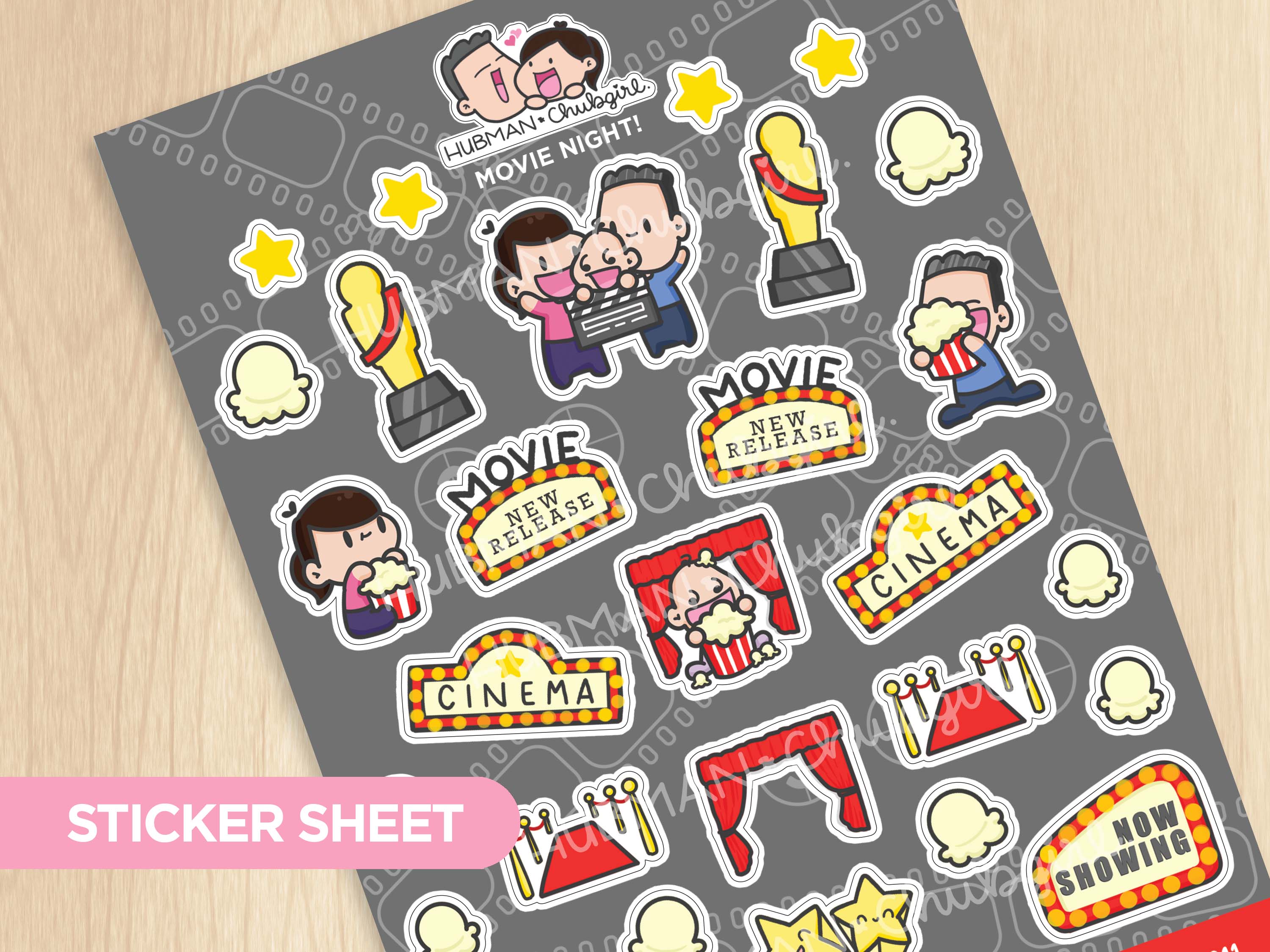 Movie Night! Sticker Sheet