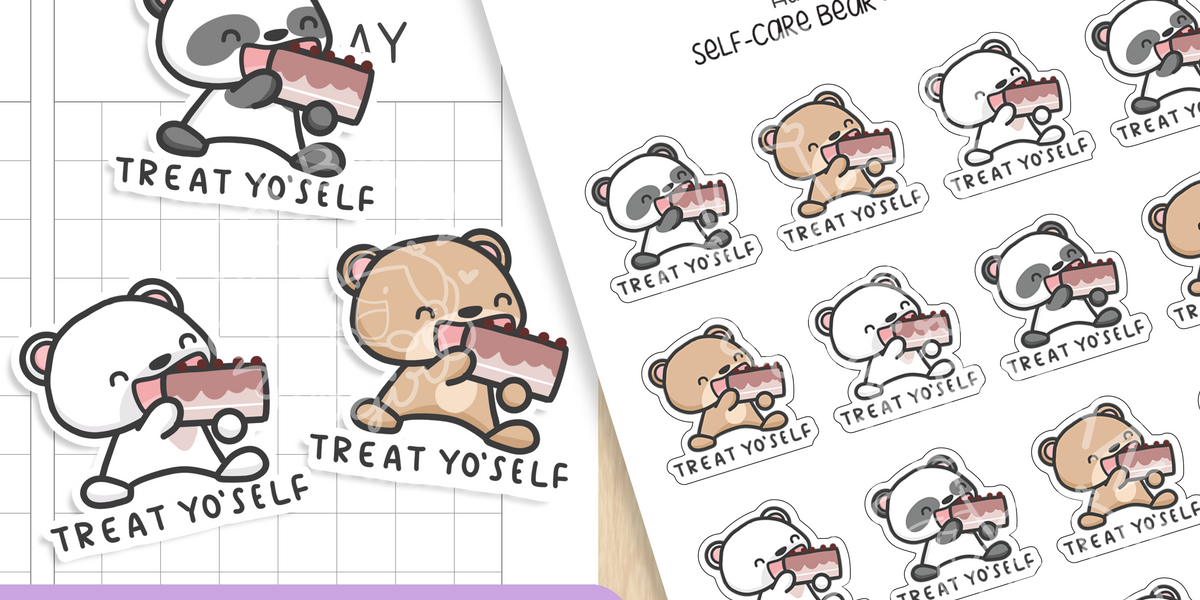 Self-Care Bear - Therapy Planner Stickers – Hubman and Chubgirl