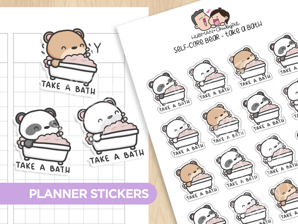 Self-Care Bear - Take a Nap Planner Stickers – Hubman and Chubgirl