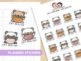 Self-Care Bear - Eat Healthy Planner Stickers