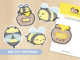 Bees Die Cut Stickers