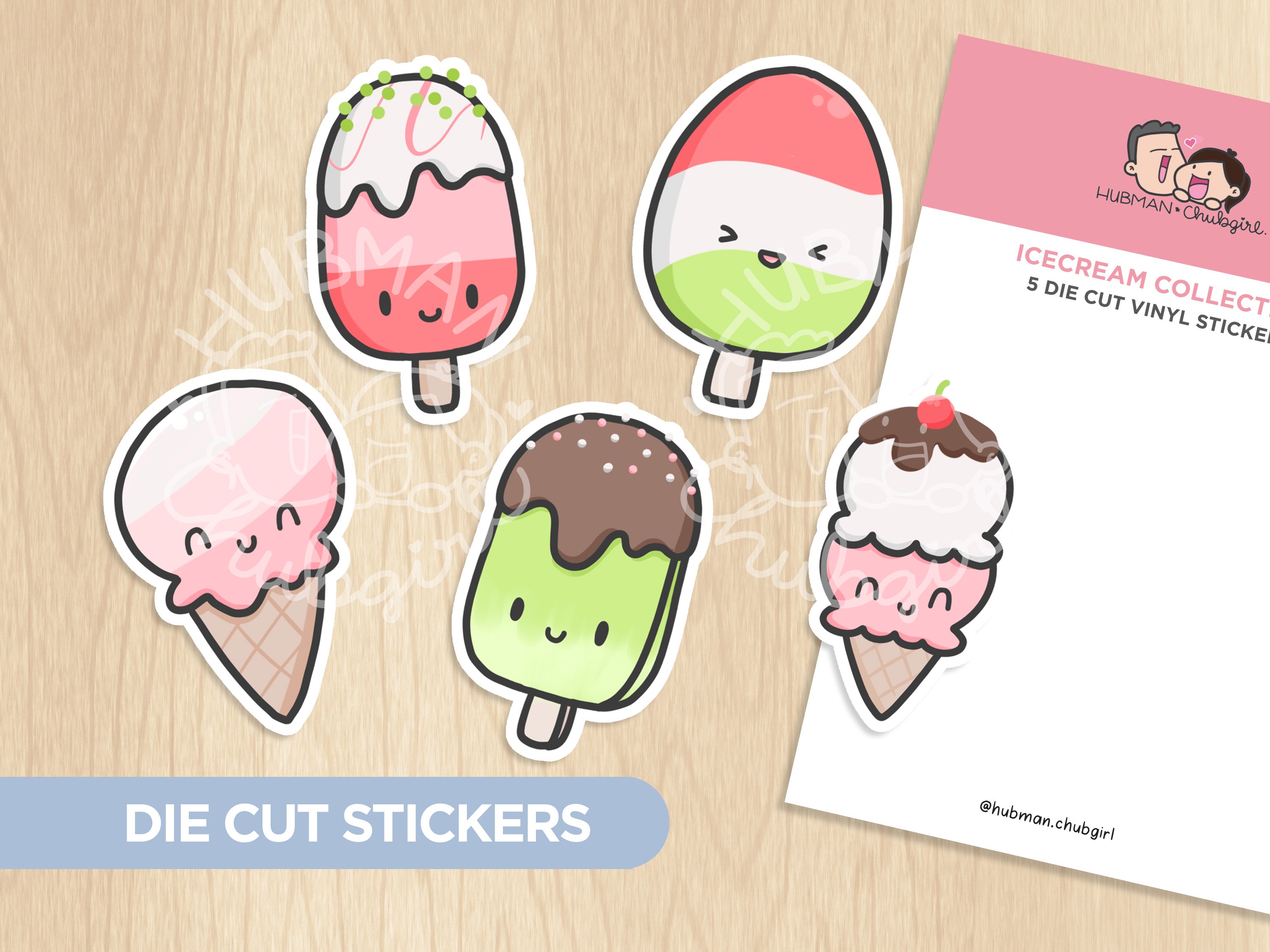 Icecream Die Cut Stickers