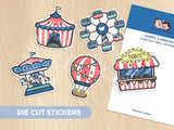 Happy Carnival Die Cut Stickers