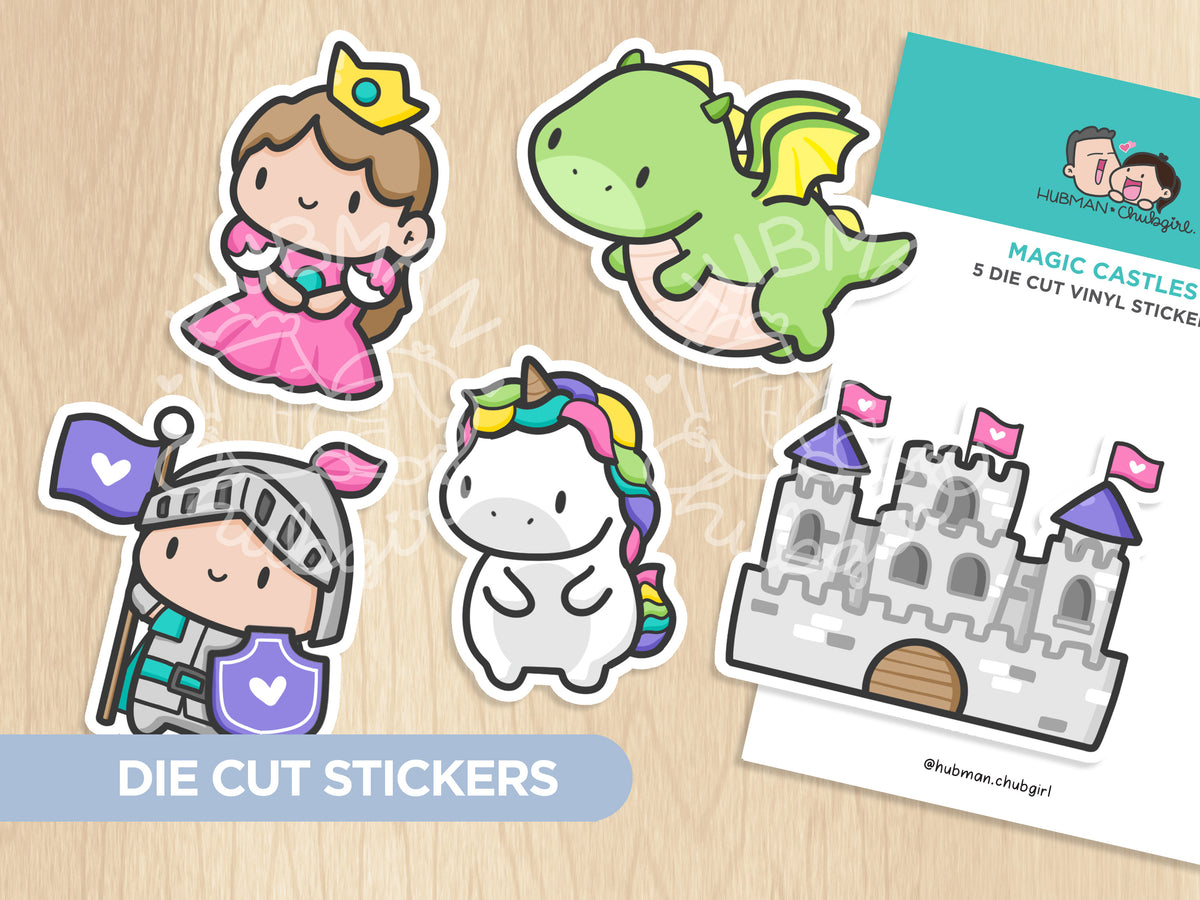 Magic Castles Die Cut Stickers – Hubman and Chubgirl
