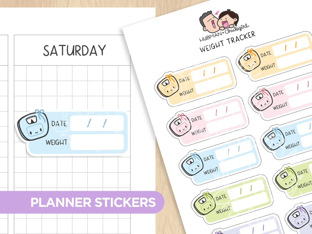 Weight Tracker Planner Stickers — Jessica Weible Studios