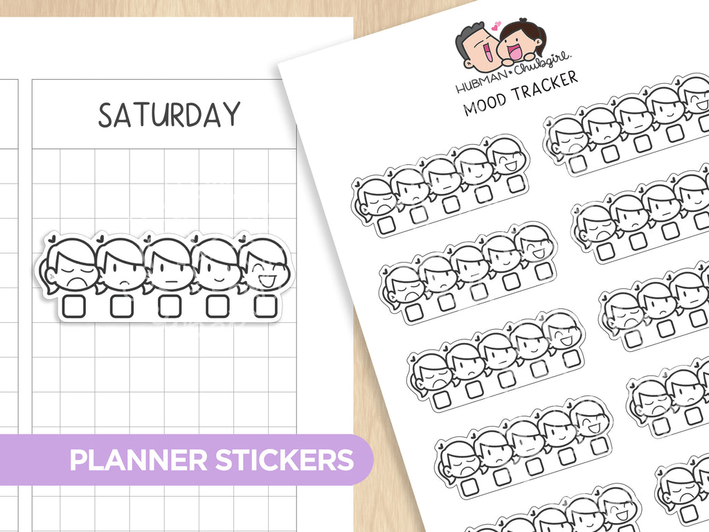 Mood Tracker Planner Stickers – Hubman and Chubgirl