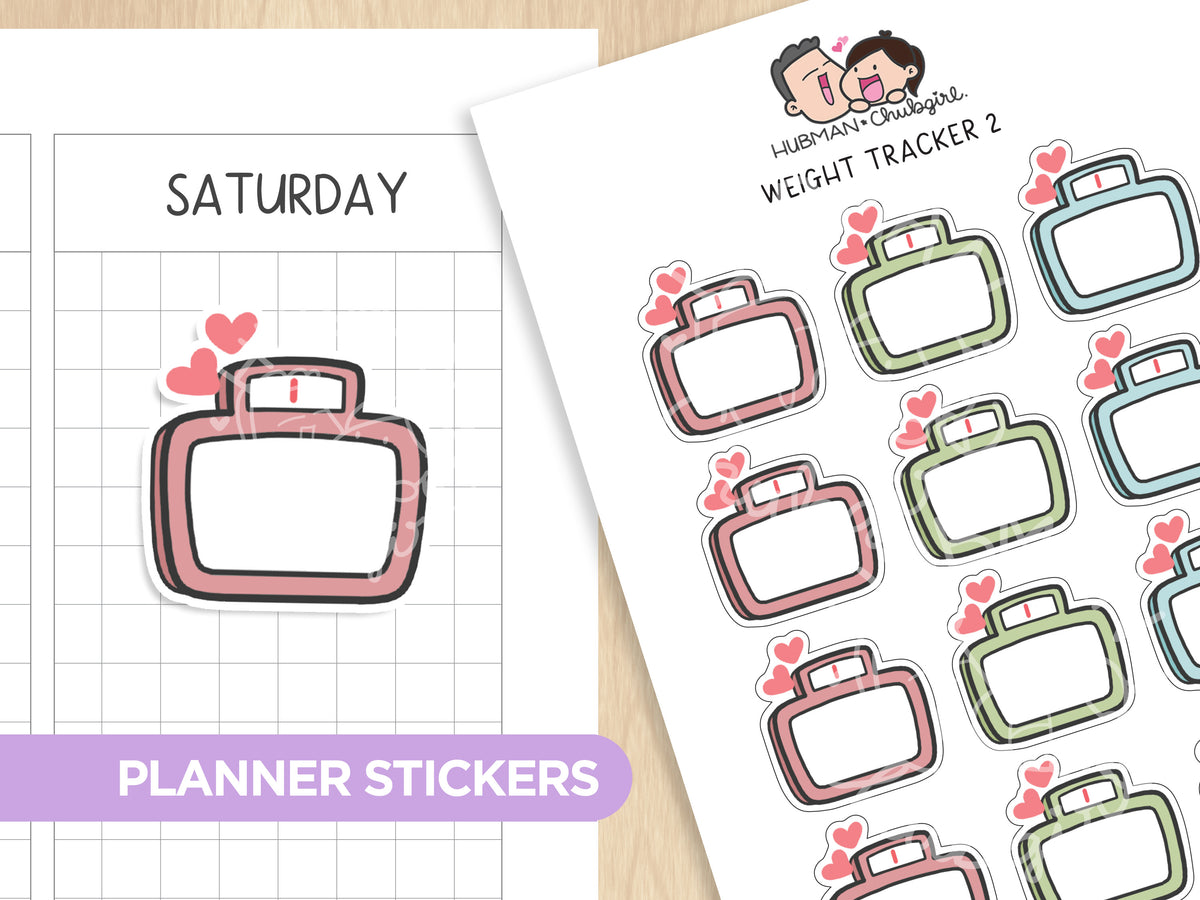 Weigh Tracker Scales Planner Stickers Scale Weight Loss/gain Tracker Fitness  Plan Weight Tracker Journal Diary Stickers 