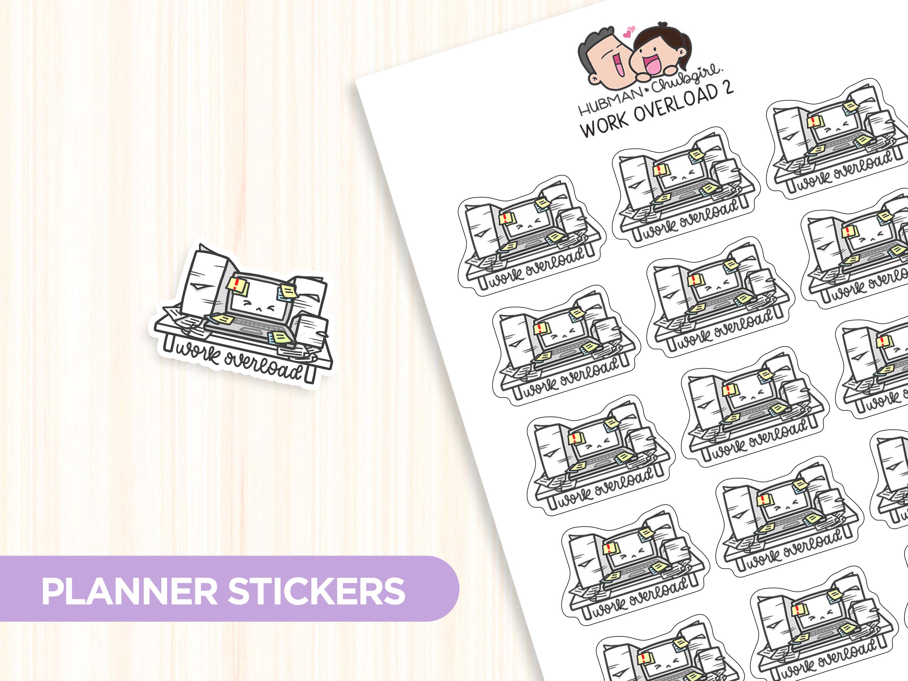 Work Overload 2 Planner Stickers