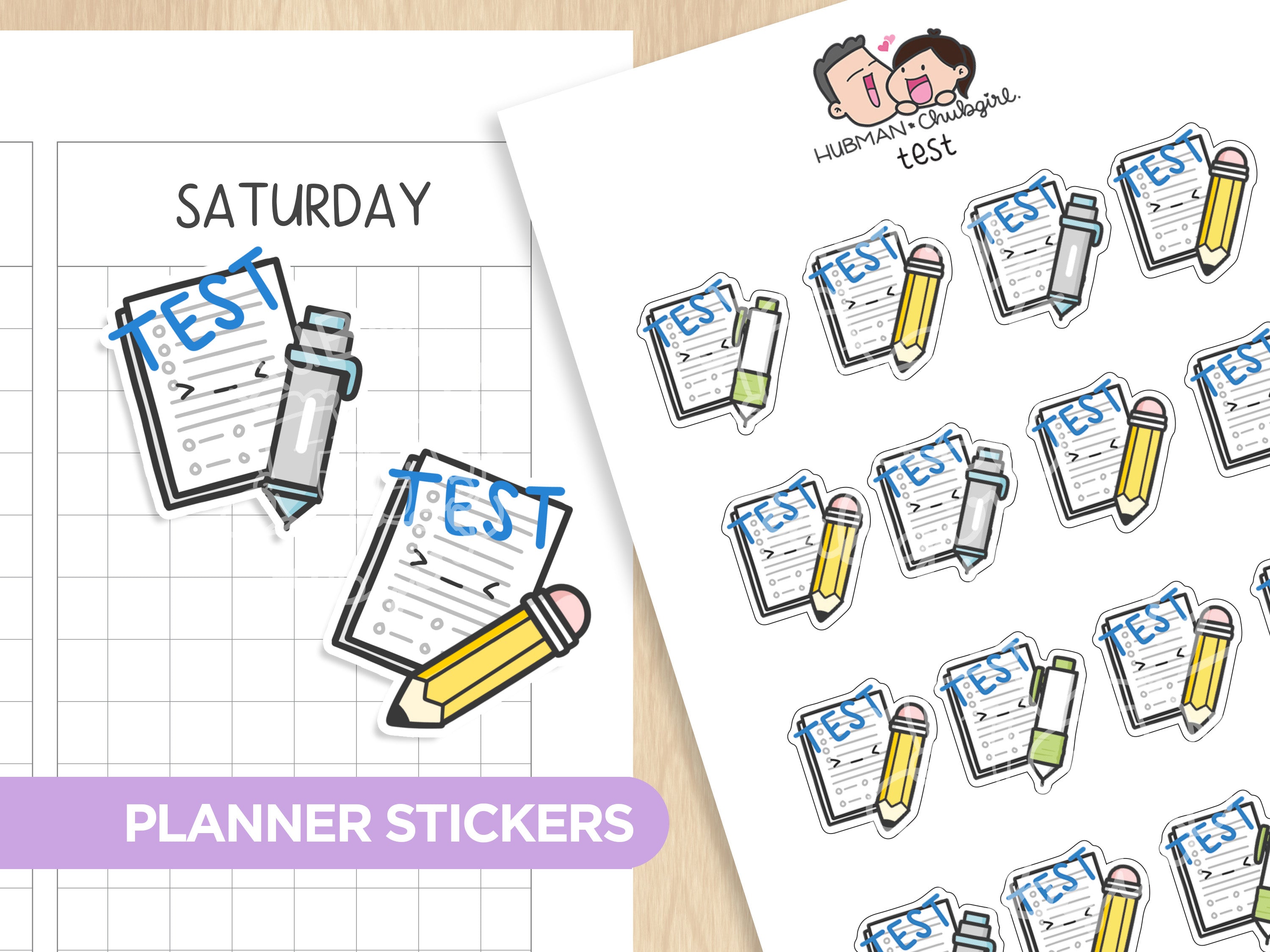 Test Planner Stickers