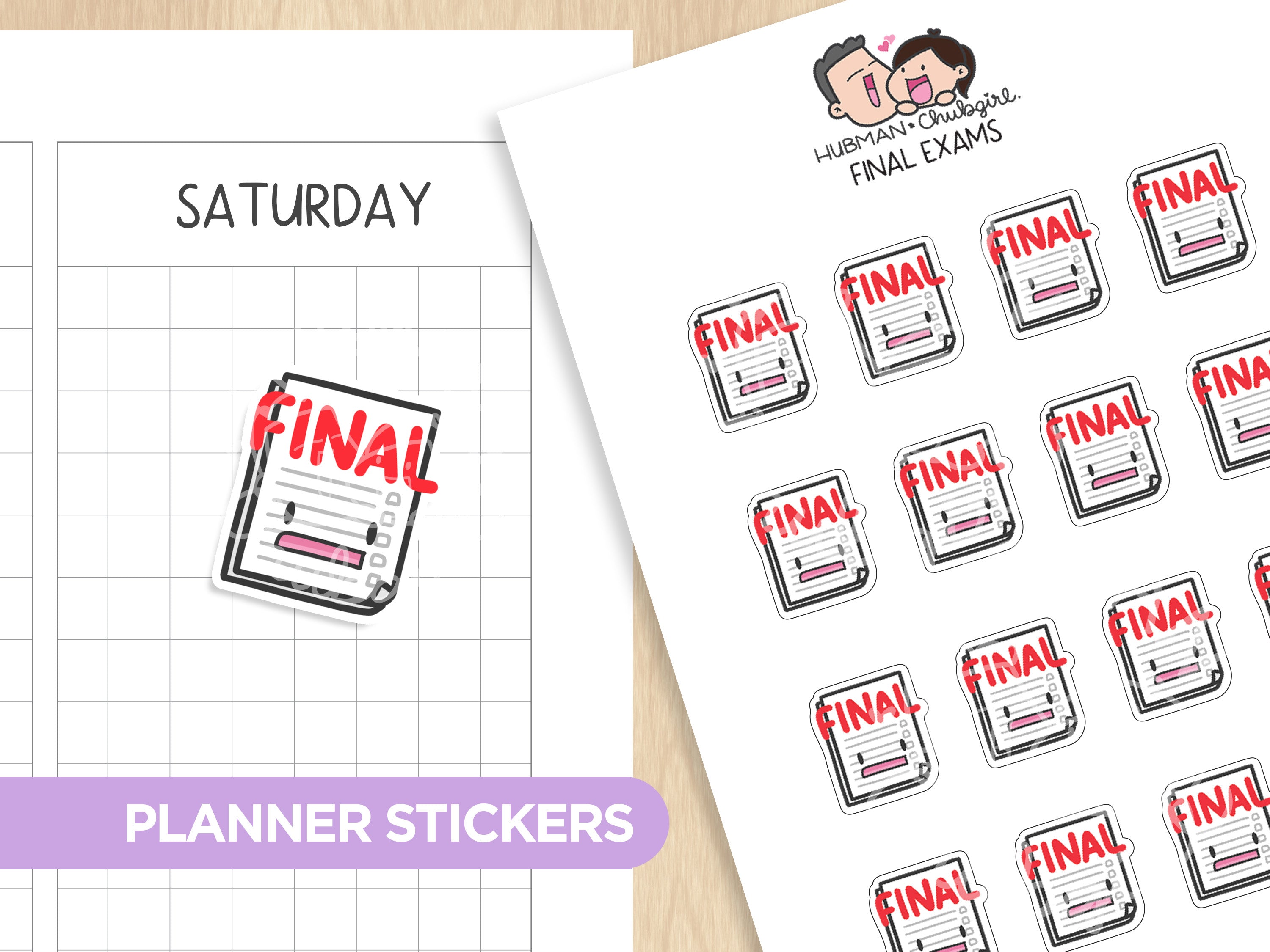 Final Exams Planner Stickers