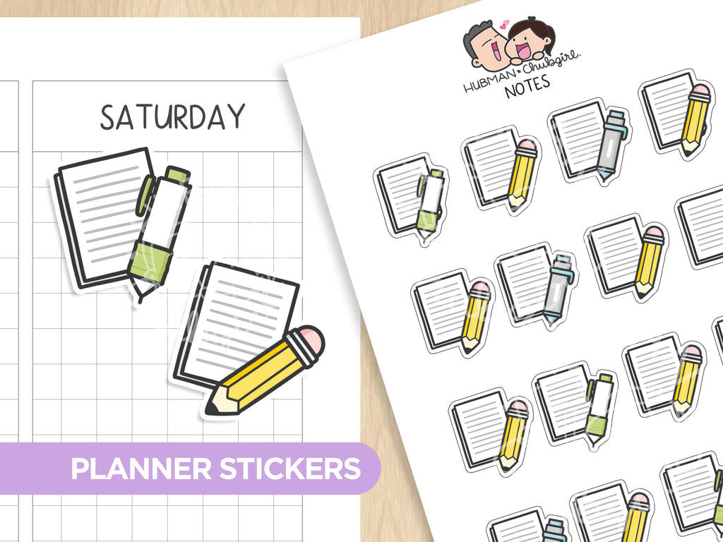 Notes Planner Stickers – Hubman and Chubgirl