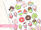 Donuts and Icecream Sticker Set
