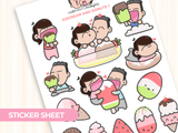 Donuts and Icecream Sticker Set