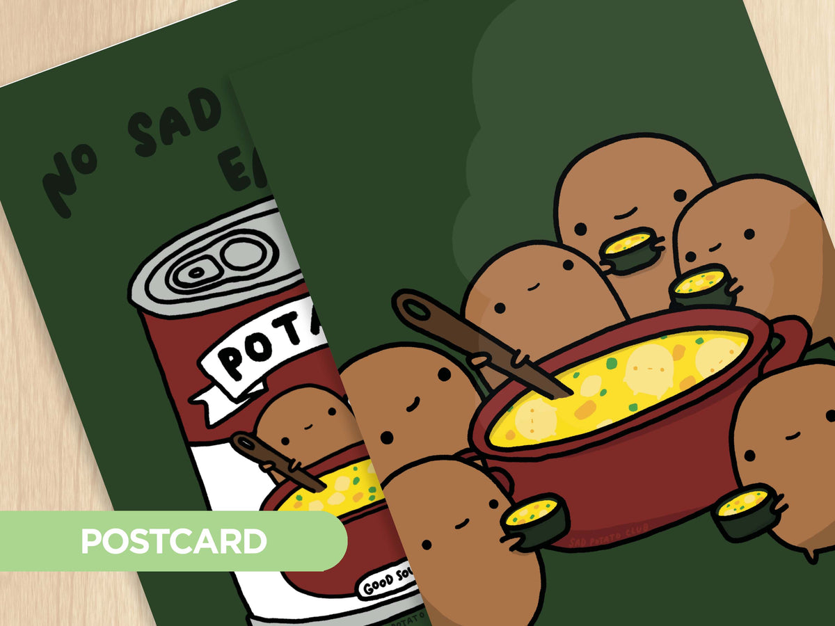 Sad Cartoon Potato